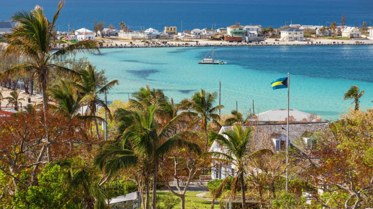 The Bahamas has more than 700 islands and cays; remote workers and students can live on 16 of them, including Eleuthera (shown here).