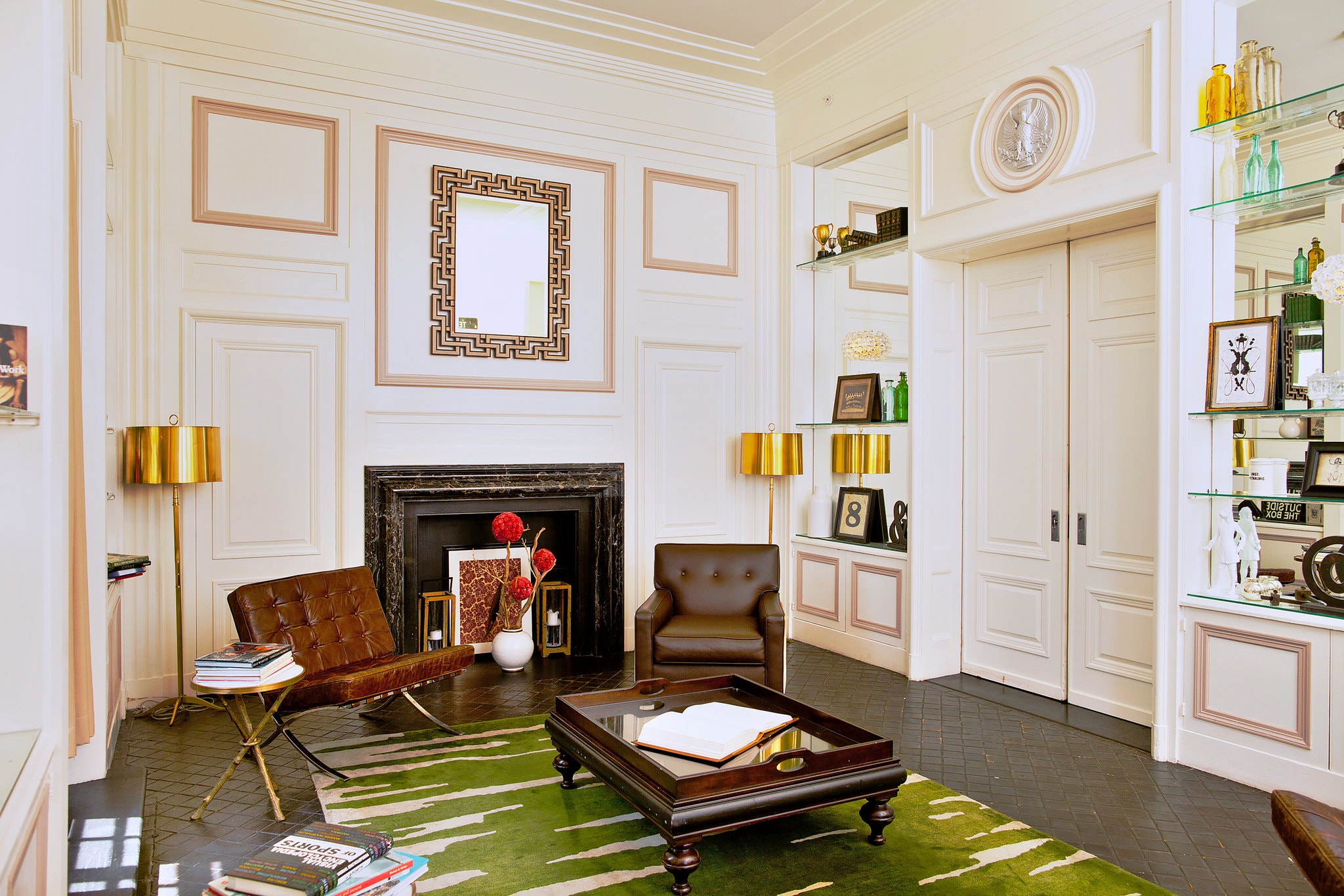 The library at the Kimpton Hotel Palomar Philadelphia