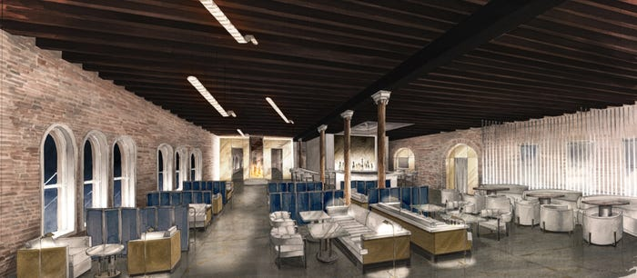 A rendering of Zero Bond's communal space.