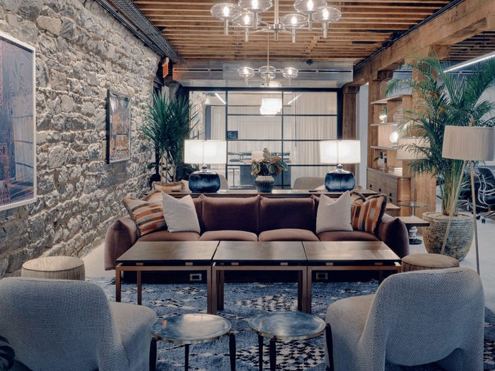 One of the lounges at Soho Works Water Street.